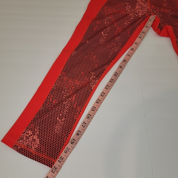 Under Armour HeatGear Hyper Orange Capri Leggings Style 1320551 Size Medium - Picture 8 of 12